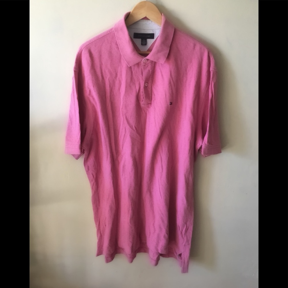 Tommy Hilfiger Polo Shirt Pink Size XL